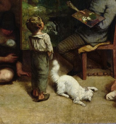 Lo studio del pittore, una vera allegoria, 1855 (dettaglio) da Gustave Courbet